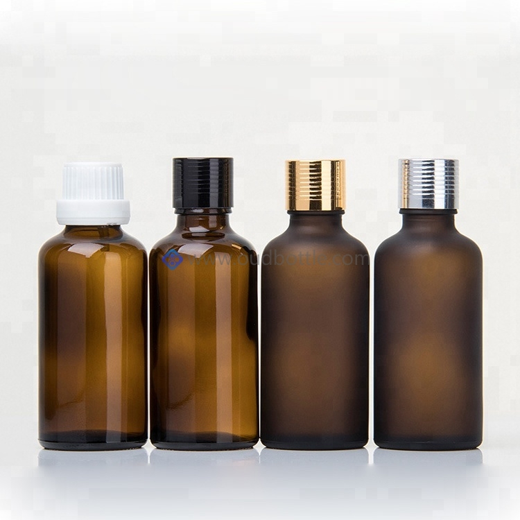 Download 50ml amber frosted glass bottles with child resistant dropper and screw lid-Oud Bottle ...